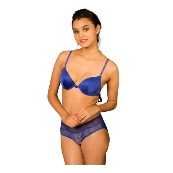 Brides Front Open Bra With Bikini Panty Backless bikini, Sexy, Elegant, Comfortable