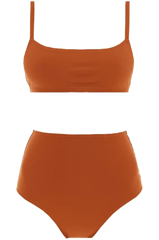 eleven high waist bikini set UNDICI HIGH WAIST TERRACOTTA Sporty bikini top, Comfortable, Activewear, Trendy