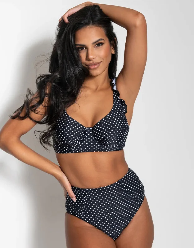 Pour Moi Sicily Longline Bikini Top Black/White Swim bikini, Beachwear, Comfortable, Trendy