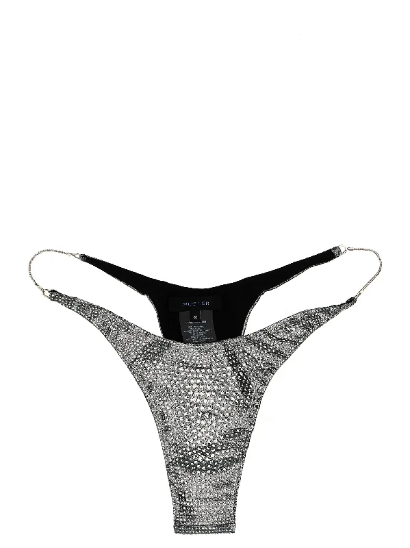 Rhinestone Bikini Briefs Solid color bikini set, Sleek, Trendy, Comfortable