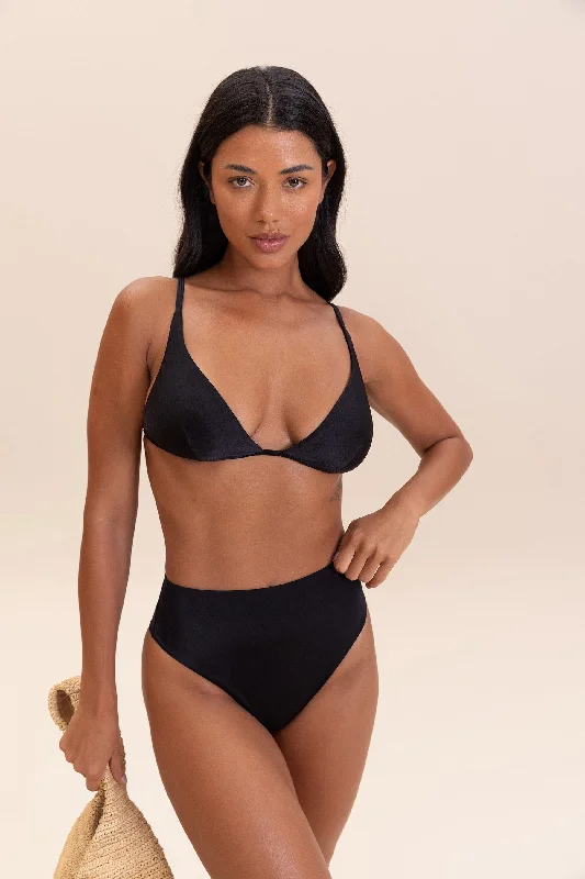 Shine High-Waisted Bikini Bottom Ruffled bikini, Feminine, Elegant, Beachwear