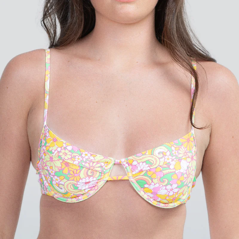 Summer Flowers U-Wire Low Bikini Top Wire bikini, Supportive, Comfortable, Sexy