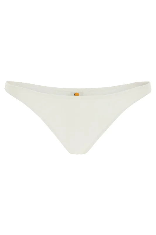 Tropic of c high-waisted bikini bottom CS255 WHITE Bikini with frills, Feminine, Trendy, Sexy