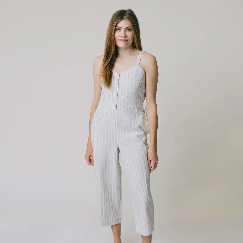 Button Front Jumpsuit V-neck jumpsuit, Flattering, Sexy, Night out
