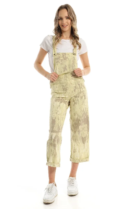 97111 Tie Dye Wide Leg Yellow & Light Brown Denim Jumpsuit Printed jumpsuit, Bold design, Summer style, Chic 97111 Tie Dye Wide Leg Yellow & Light Brown Denim Jumpsuit Printed jumpsuit, Bold design, Summer style, Chic