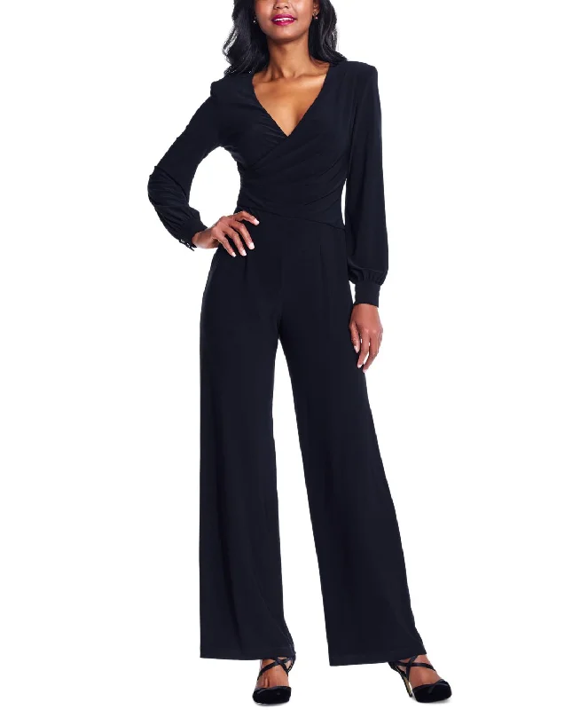 Adrianna Papell V Neck Wrap Style Jumpsuit Relaxed fit jumpsuit, Comfortable, Chic, Street style Adrianna Papell V Neck Wrap Style Jumpsuit Relaxed fit jumpsuit, Comfortable, Chic, Street style