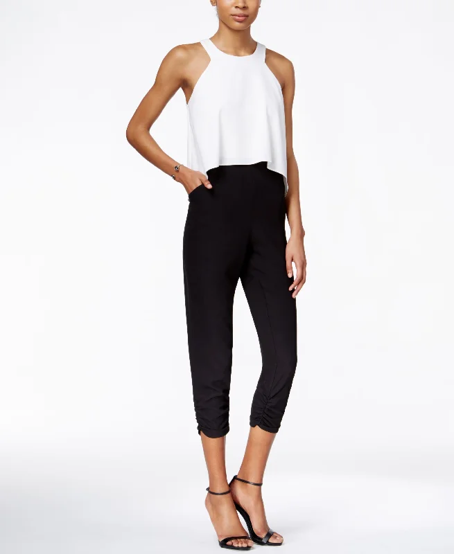 BAR III Colorblocked Popover Jumpsuit Wide-leg jumpsuit, Loose fit, Chic, Comfortable BAR III Colorblocked Popover Jumpsuit Wide-leg jumpsuit, Loose fit, Chic, Comfortable
