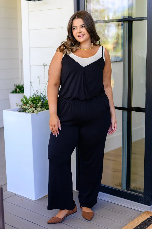 Completely Justified Jumpsuit in Black Red jumpsuit, Bold color, Party wear, Chic