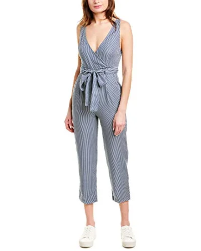 French Connection Women's Stripe Belted Jumpsuit, Indigo, 6 Summer beach jumpsuit, Comfortable, Casual, Trendy French Connection Women's Stripe Belted Jumpsuit, Indigo, 6 Summer beach jumpsuit, Comfortable, Casual, Trendy