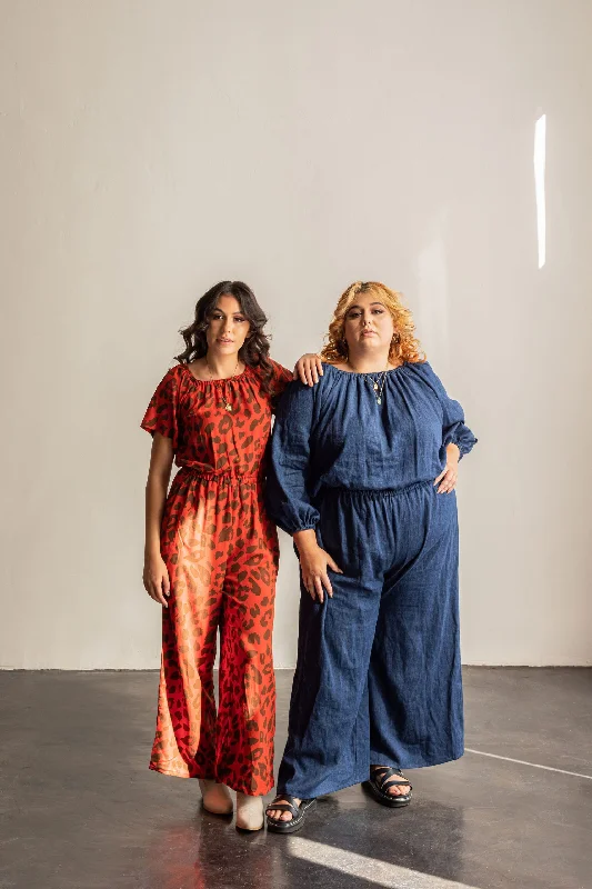 Friday Pattern Company Avenir Jumpsuit Wide-leg jumpsuit, Bohemian style, Relaxed fit, Trendy