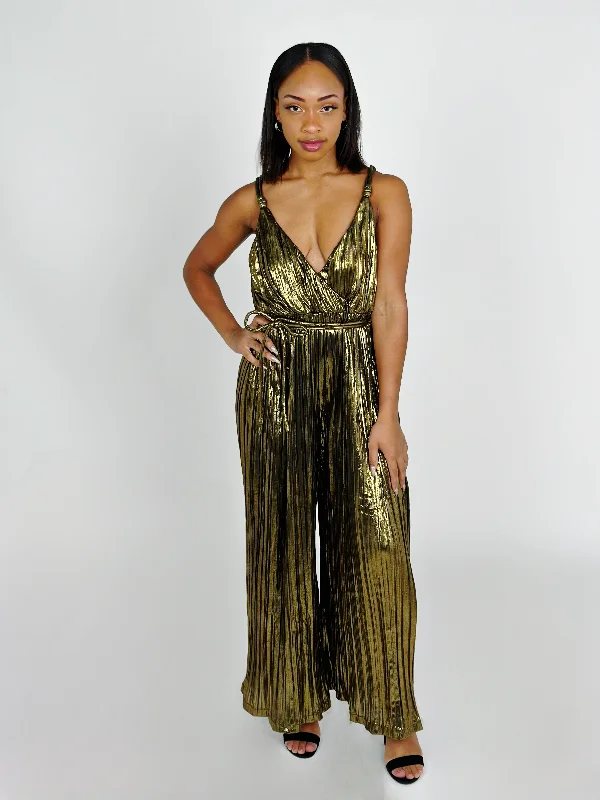 Gold Jumpsuit Summer boho jumpsuit, Relaxed fit, Comfortable, Stylish