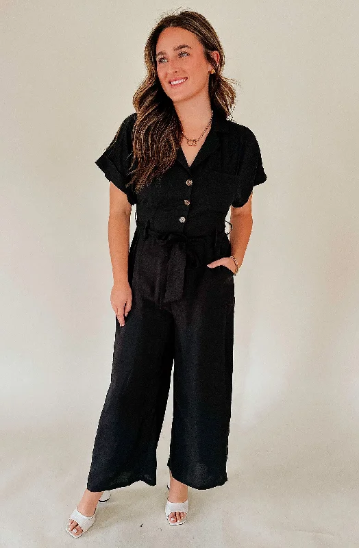 IN THE ZONE BUTTONED JUMPSUIT Flared leg jumpsuit, Retro style, Trendy, Casual