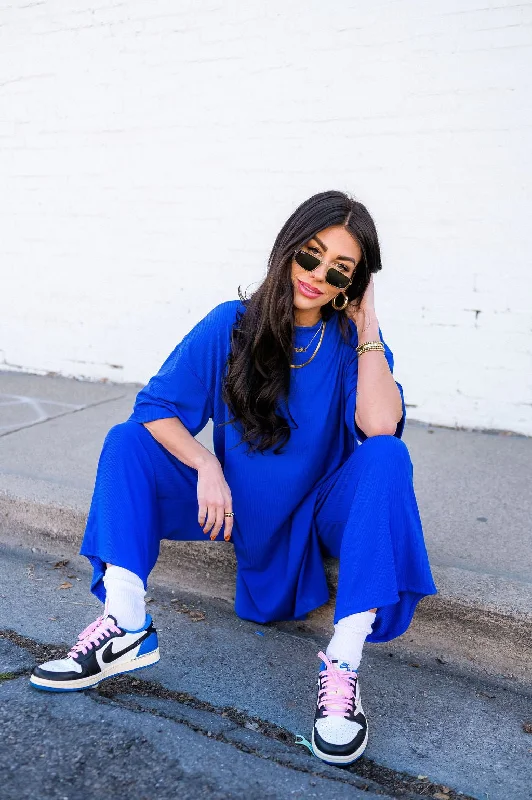 Lex Ribbed Playsuit in Royal Blue *RESTOCKED* Velvet jumpsuit, Glamorous, Elegant, Party wear Lex Ribbed Playsuit in Royal Blue *RESTOCKED* Velvet jumpsuit, Glamorous, Elegant, Party wear