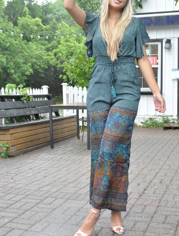 Lanai Jumpsuit - Upcycled Sleeveless backless jumpsuit, Sexy, Elegant, Comfortable