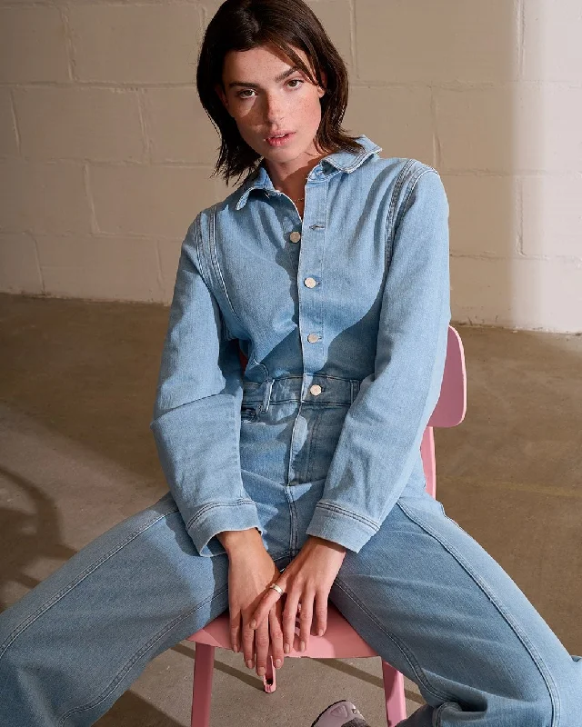 Lauren denim jumpsuit Denim romper jumpsuit, Comfortable, Street style, Trendy