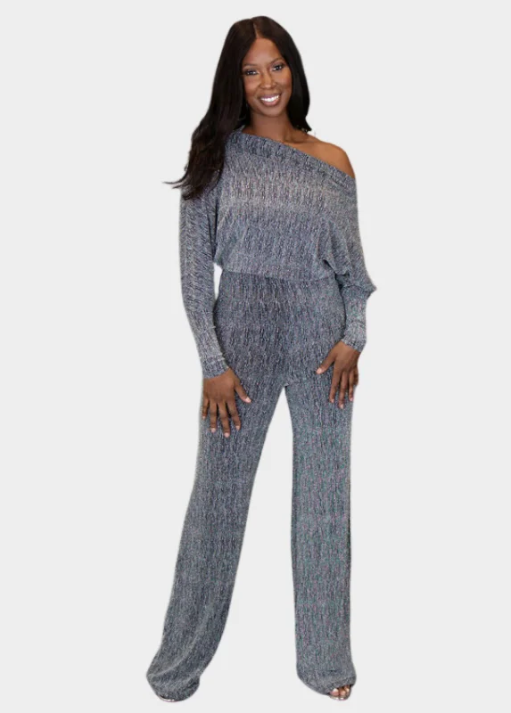 Nivea Jumpsuit - Silver Denim jumpsuit, Casual, Street style, Comfortable