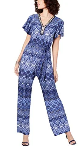 NY Collection Petite Flutter-Sleeve Jumpsuit Classic jumpsuit, Timeless style, Fashionable, Comfortable NY Collection Petite Flutter-Sleeve Jumpsuit Classic jumpsuit, Timeless style, Fashionable, Comfortable