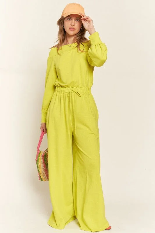 One Shoulder Terry Jumpsuit Off-shoulder jumpsuit, Sexy, Elegant, Party wear