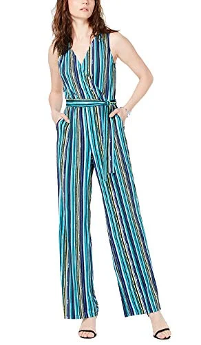 Petite Belted Stripe Jumpsuit Color block jumpsuit, Bold design, Fashion statement, Modern Petite Belted Stripe Jumpsuit Color block jumpsuit, Bold design, Fashion statement, Modern