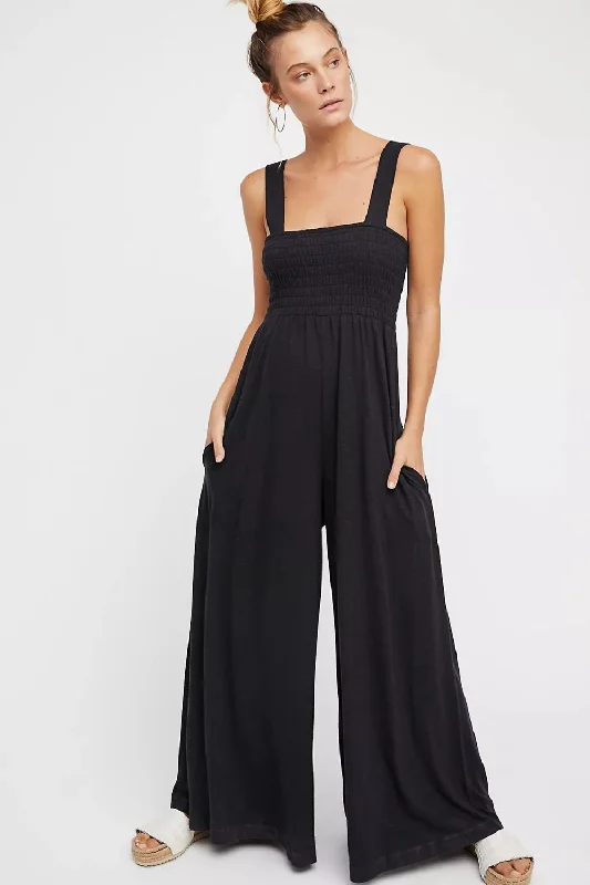 Smocked Square Neck Wide Leg Jumpsuit with Pockets Printed floral jumpsuit, Summer, Relaxed fit, Comfortable Smocked Square Neck Wide Leg Jumpsuit with Pockets Printed floral jumpsuit, Summer, Relaxed fit, Comfortable