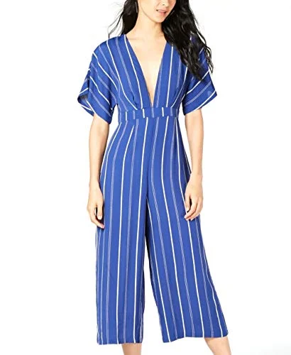 Striped Cropped Jumpsuit Tailored wide leg jumpsuit, Professional, Elegant, Chic