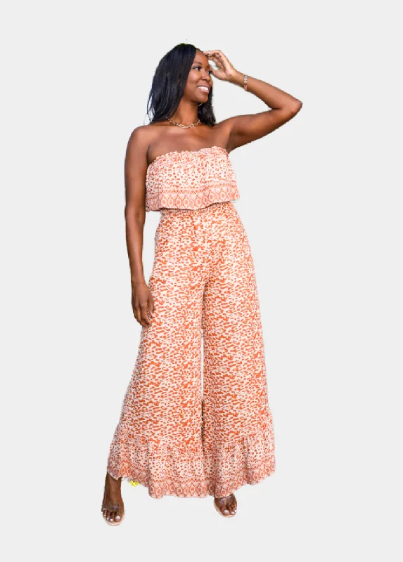 Cantina Jumpsuit - Rust Crochet jumpsuit, Boho chic, Unique, Relaxed