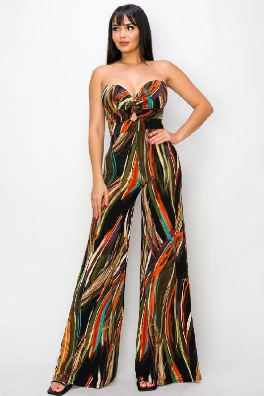 Twisted Love Brown and Green Wide Leg Jumpsuit Long sleeve black jumpsuit, Formal wear, Sleek, Elegant Twisted Love Brown and Green Wide Leg Jumpsuit Long sleeve black jumpsuit, Formal wear, Sleek, Elegant