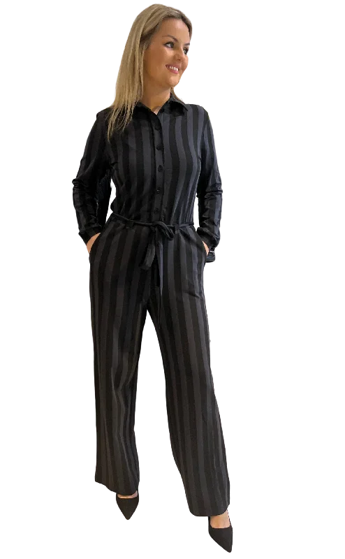 Zilch Jumpsuit in Stripes Black Casual jumpsuit, Street style, Comfortable, Trendy